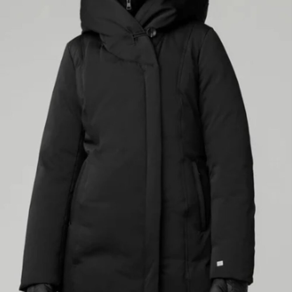 Soia & Kyo Puffer Down Coat, Size Small, Black